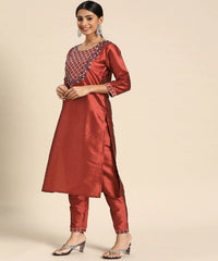 LookMark Womens Art Silk Kurta and Pant Set with Dupatta