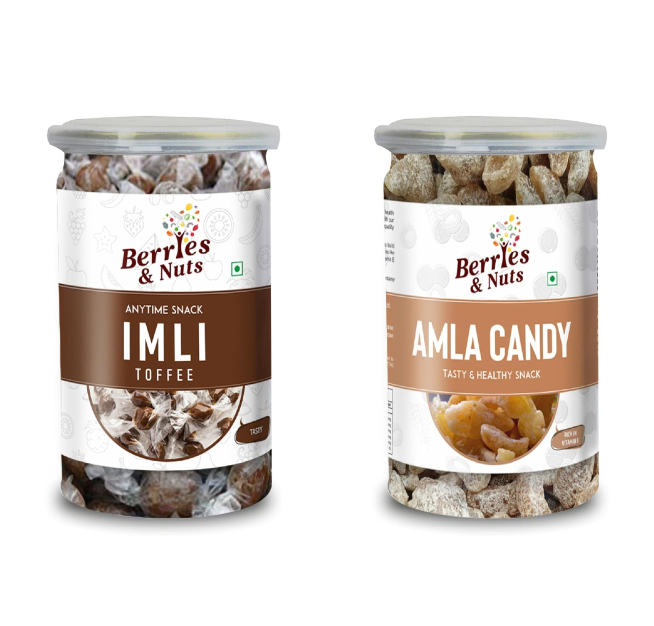 Berries And Nuts Premium Jumbo Imli Toffee & Amla Candy Combo | Imli Toffee 200 Grams and Amla Candy 200 Grams | 400 Grams