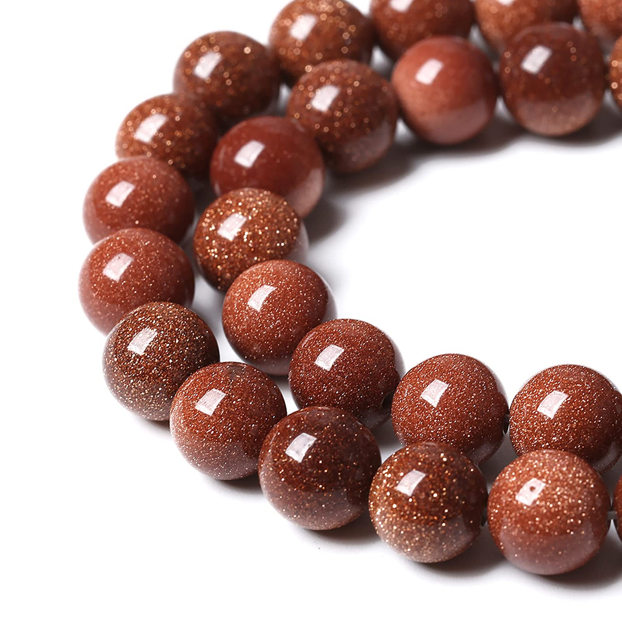 61pcs 6mm Natural Gold Sandstone Beads Energy Crystal Healing Power Gemstone Round Loose Beads for Jewelry Making DIY Bracelet Necklace 15“