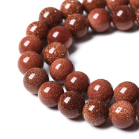 61pcs 6mm Natural Gold Sandstone Beads Energy Crystal Healing Power Gemstone Round Loose Beads for Jewelry Making DIY Bracelet Necklace 15“