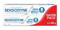Sensodyne Toothpaste Repair & Protect Combo pack, tooth paste for deep repair of sensitive teeth, 200 gm multi-pack (100 gm x 2)