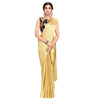 Cloud walker Women Soft Satin Silk Saree With Digital Printed Unstiched Blouse Piece(5.5m Saree +0.8m Blouse Piece).