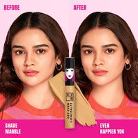 Elle18 Get Even Concealer, Marble, Buildable Coverage Concealer, Covers Dark Spots, Under-eye & Fine Lines, Crease Resistant, Infused with Niacinamide| 5.4ml
