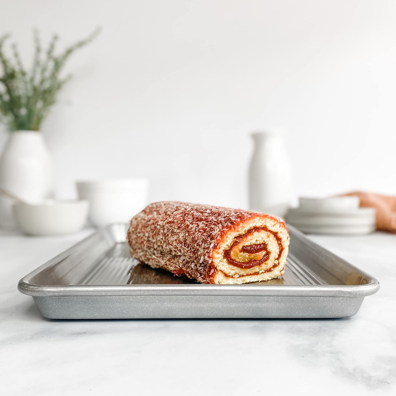 USA Pan Bakeware Jelly Roll Pan, Warp Resistant Nonstick Baking Pan, Made in the USA from Aluminized Steel Set of 1