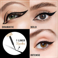 Glamveda Super Matte Liquid Eyeliner – Black, Smudge-Proof, Waterproof, Quick Drying | 24-Hour Long Stay | Smooth Application | Bold, Clean, Smudge-Free Look