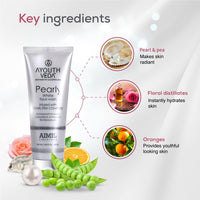 Ayouthveda Pearly White Face Wash 100 ML | Best Skin Whitening face Wash for Women and Men | Enriched With Antioxidants & Vitamin C| Suitable For Normal & Oily Skin (Pack Of 1; 100ml)