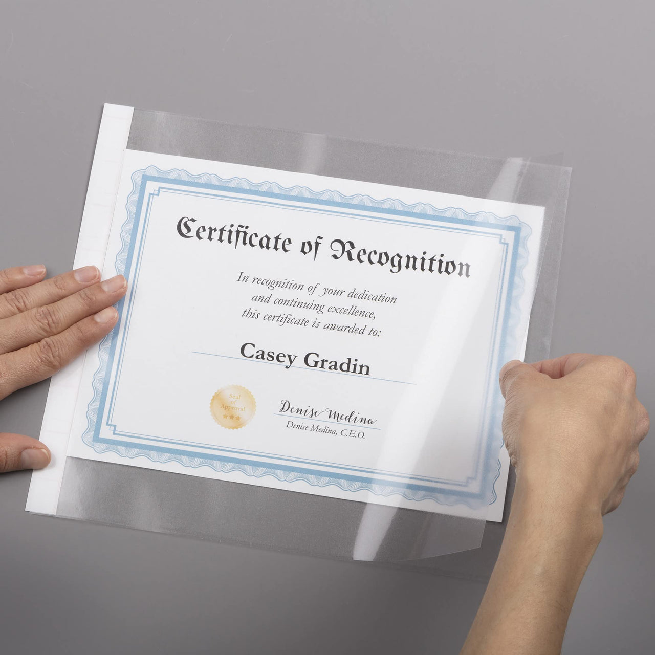 Avery Clear Laminating Sheets, 9" x 12", Permanent Self-Adhesive, 2 Sheets (73602) Regular