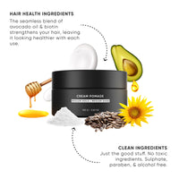 Dasher Cream Pomade For Men's Hair, Medium Hold & Medium Shine Puck, Flexible Hold & Water-Based, Texturizes Hair, With Avocado Oil & Biotin (100g)