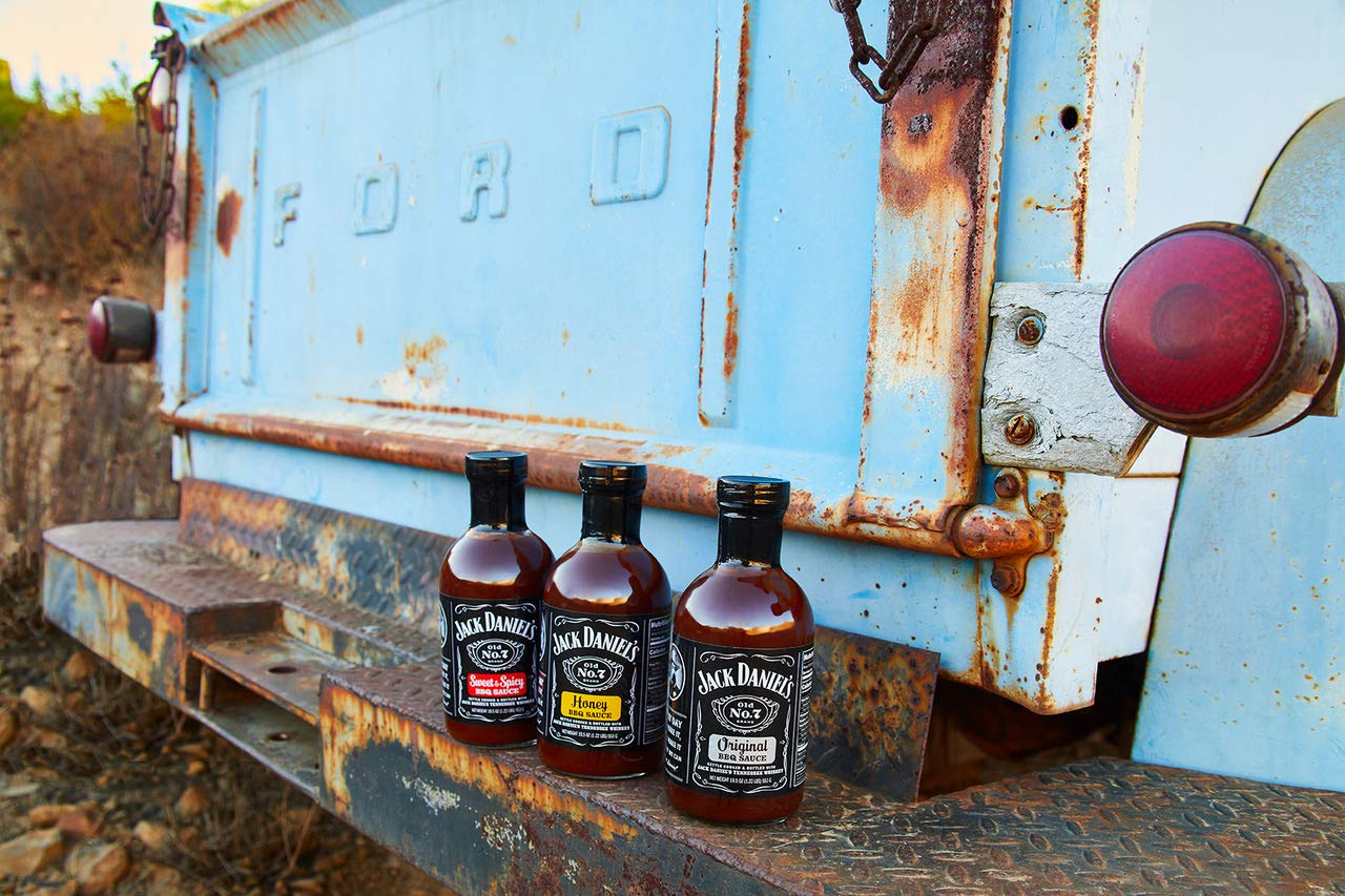 Jack Daniel's  Old No. 7 Sweet & Spicy BBQ Sauce – Authentic Small Batch Jack Daniel’s BBQ Sauce – Preservative Free – 19.5 oz
