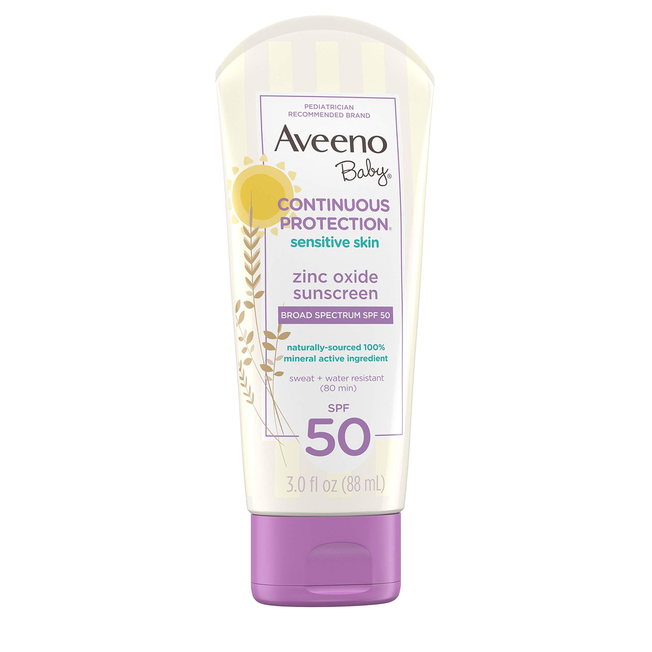Aveeno Baby Continuous Protection Zinc Oxide Mineral Sunscreen Lotion for Sensitive Skin with, 88ml" )