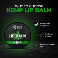 Beardo Hemp Lip Repair & Protection| Non-Tinted Lip Balm for Men | Nourishing Lip Care with Hemp Seeds | 7g