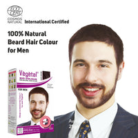 Vegetal Bio Colour Natural Dark Brown Hair Colour for Men, PPD-free, Semi-Permanent, Safe for Beard and Mustache 25g. (Pack of 2)