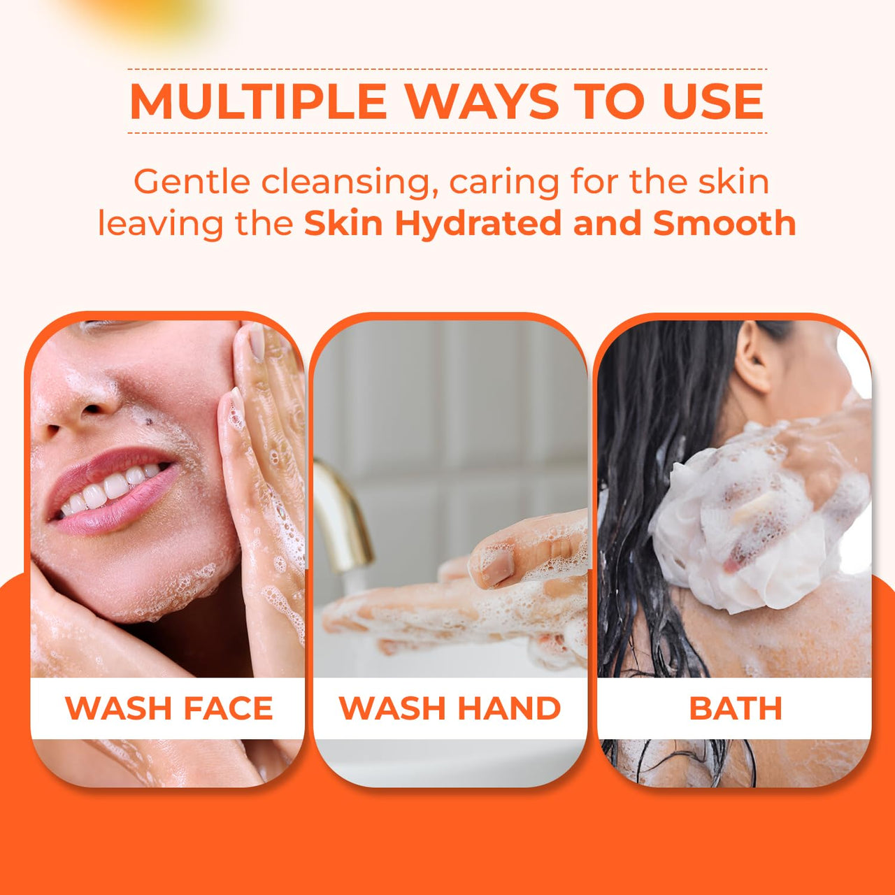 Passion Indulge Papain Papaya Handmade Natural Bath Bar Soap - Pack of 3