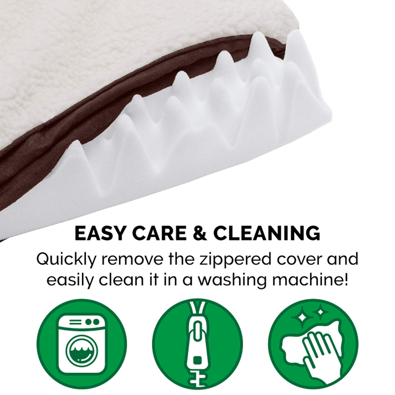 Furhaven Orthopedic Dog Bed for Small Dogs w/ Removable Washable Cover, For Dogs Up to 20 lbs - Sherpa & Suede Mattress - Espresso, Small