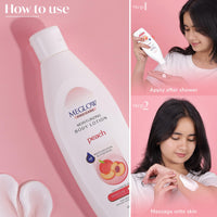 Meglow Pro-Care Moisturizer Body Lotion for Women/Men (150ml - Pack of 2)–Enriched with Peach|Body Lotion For Dry Skin|Deeply Hydrates with 48hrs Moisture Lock Technology