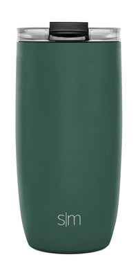 Simple Modern Travel Coffee Mug Tumbler with Flip Lid | Reusable Insulated Stainless Steel Cold Brew Iced Coffee Cup Thermos | Gifts for Women Men Him Her | Voyager Collection | 16oz | Forest -Forest