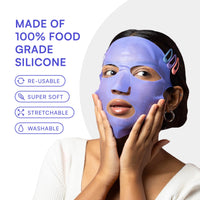 Gush Beauty Snatched Mask Reusable Silicone Sheet Mask | Eco-Friendly & Customizable Skincare | Enhances Product Absorption & Locks in Moisture | Comfortable & Durable Design | 1 Count