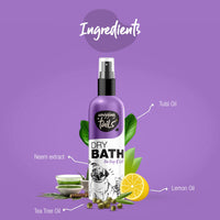 Wagging Tails Dry Bath Waterless Shampoo- 200ml for Pets | Grooming and Bathing for Dogs and Cats | Easy to Use When Travelling with Pet | Tearless Dog Shampoo