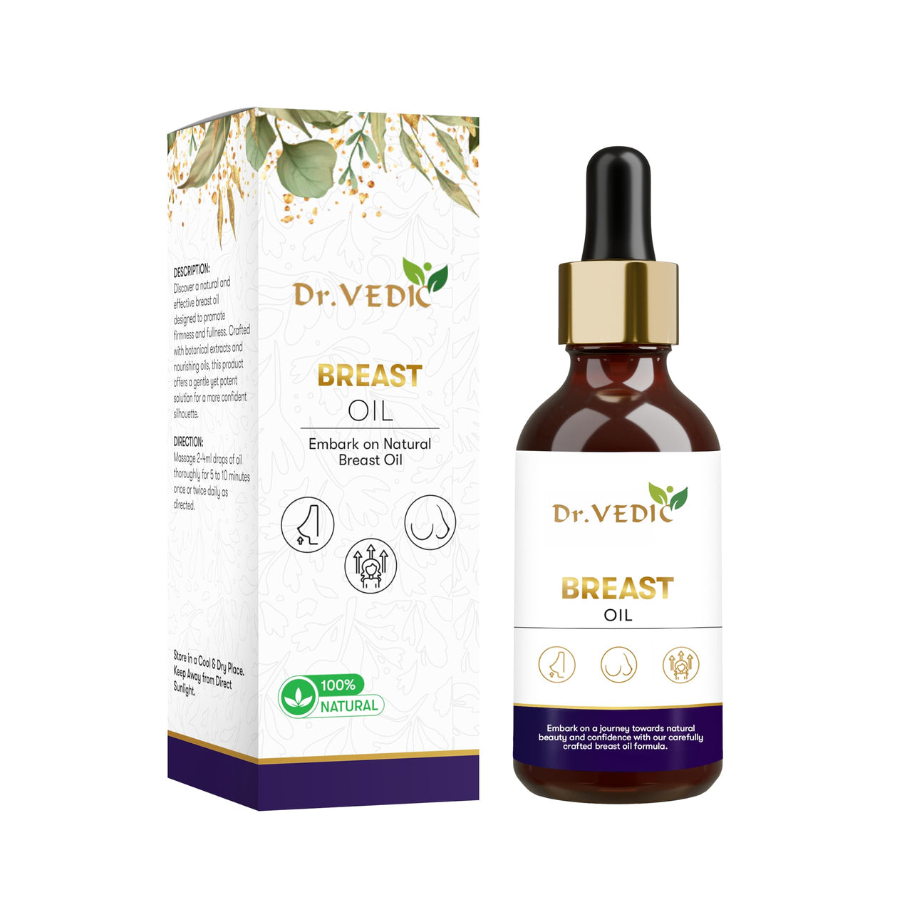Dr Vedic 100% Pure & Natural Oil | With Ayurvedic Herbs Like Ashwagandha, Bala, Shatavari - 50 ml