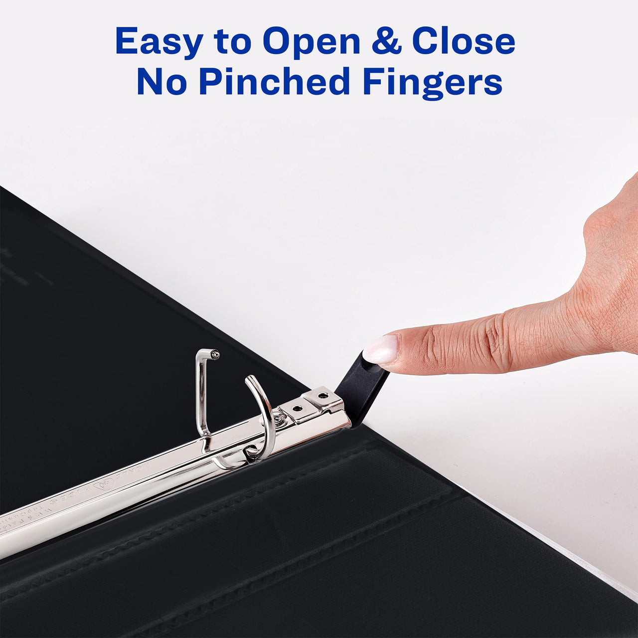 Avery Heavy-Duty Dual Color 3 Ring Binder, 1/2 Inch Slant Rings, White/Black View Binder (17880) .5"