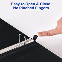 Avery Heavy-Duty Dual Color 3 Ring Binder, 1/2 Inch Slant Rings, White/Black View Binder (17880) .5
