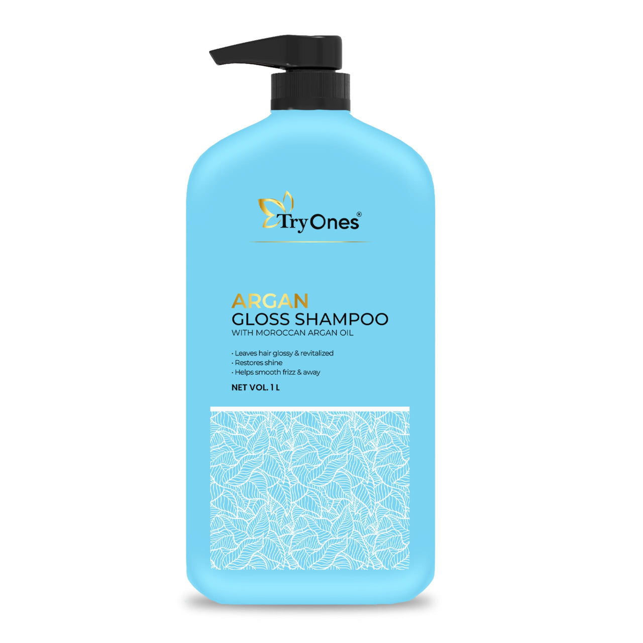 TryOnes Moroccan Argan Oil Shampoo For Frizz Free, Soft Hair. With Argan Oil For Hair. Paraben Free Shampoo for Women & Men_1000 ml