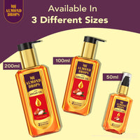 Bajaj Almond Drops Non Sticky Hair Oil With Almond and Argan Oil for 3 way Damage Protection 200ml