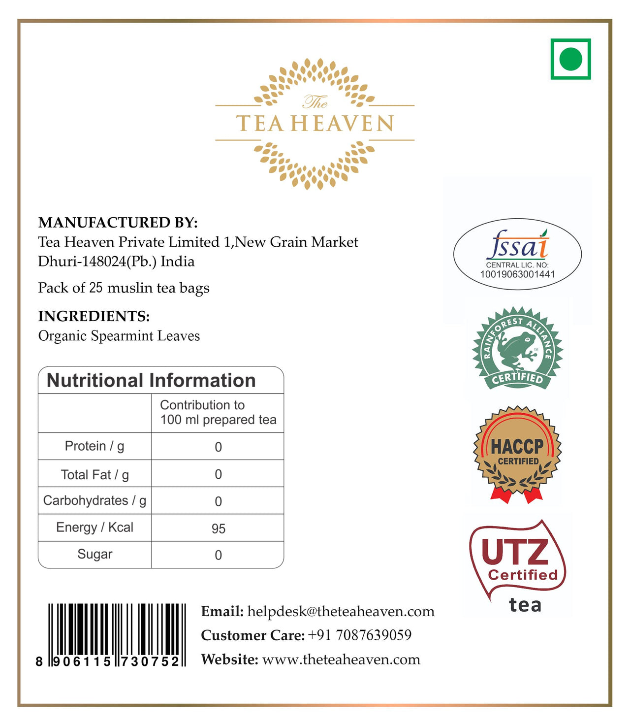 The Tea Heaven | Tea Gift - PCOS/PCOD Relief Herbal Tea-25 Tea Bags- Helps Acne, Unwanted Facial Hair Growth, Hair Loss