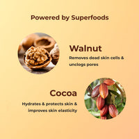 Naturali Exfoliating Body Scrub With Walnut & Cocoa | Deeply Hydrates Skin | Nourishes Dry Skin | Paraben & Mineral Oil Free | 200g