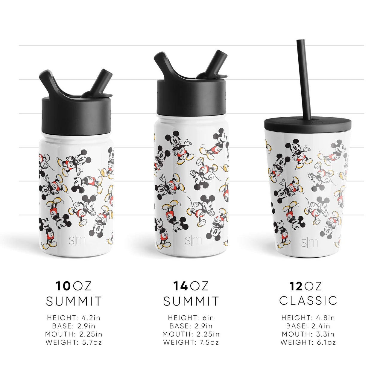 Simple Modern Star Wars Kids Water Bottle with Straw Lid | Insulated Stainless Steel Reusable Tumbler Gifts for School, Toddlers, Boys | Summit Collection | 14oz, Vehicle Schematics 14oz Water Bottle Star Wars-Vehicle Schematics