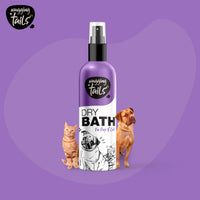 Wagging Tails Dry Bath Waterless Shampoo- 200ml for Pets | Grooming and Bathing for Dogs and Cats | Easy to Use When Travelling with Pet | Tearless Dog Shampoo