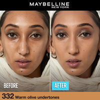 Maybelline New York Liquid Foundation, Matte Finish, With SPF, Absorbs Oil, Fit Me Matte + Poreless, 332 Golden Caramel, 30ml
