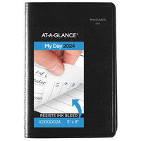 AT-A-GLANCE 2024 Daily Planner, DayMinder, Quarter-Hourly Appointment Book, 5