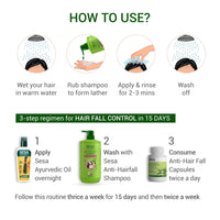 SESA Ayurvedic Anti Hairfall Shampoo For Dry And Frizzy Hair Reduces Hairfall Made With 6 Ayurvedic Herbs Paraben Free Shampoo - 1 L