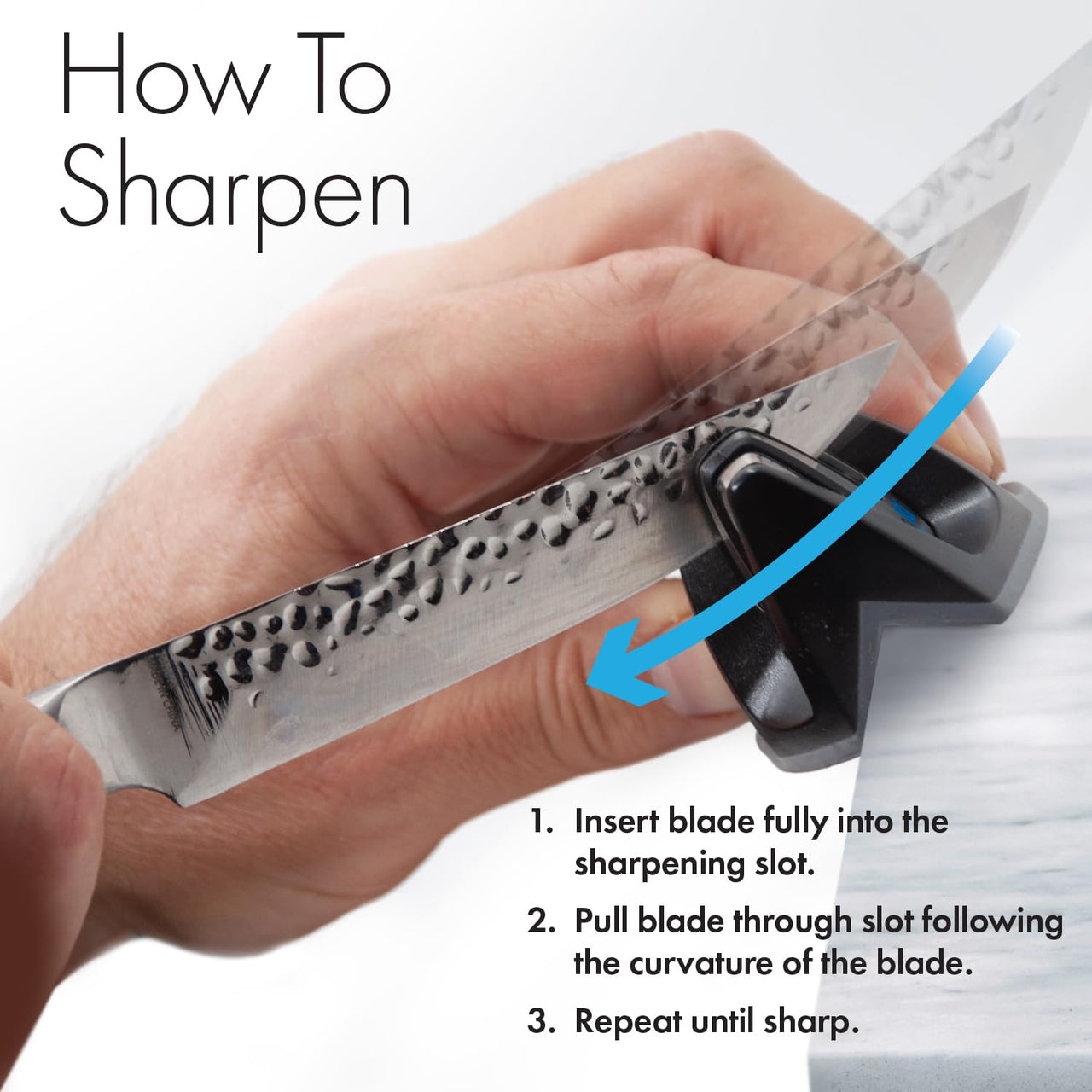 KitchenIQ 51420 | Edge Grip 2-Stage Knife Sharpener | Black  3 Pack | Coarse & Fine Sharpeners | Compact for Easy Storage | Stable Non-Slip Base | Soft Grip Rubber Handle | Straight & Serrated Knives