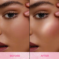 Just herbs Halo Glow Drop Blush Mango Butter + Rice Starch, Weightless Creamy Liquid Blush 10 ml (Strawberry Dip)