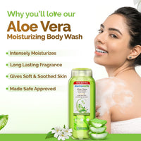 Mamaearth Moisturizing Body Wash With Aloe Vera & Calming Jasmine Scent For Soft & Soothed Skin - 275 Ml|Intensely Moisturizes|Long Lasting Fragrance|Deeply Cleanse|All Skin Type(Pack Of 2)