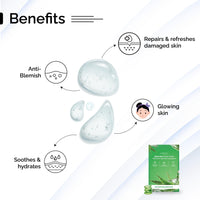 PYOURA Aloe vera Skin Repair Combo: Face Toner Mist Serum (100ml) + Sheet Mask (Pack of 1), For Hydration & Sunburn, Refreshes & Revives Damaged Skin, All Skin Types, Alcohol-Free, Natural & Vegan