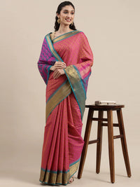 Pandadi Saree Women's  Cotton Silk Saree With Blouse Piece