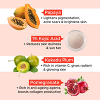 PureSense Papaya Punch Face Wash with 1% Kojic Acid | Kakadu Plum & Pomegranate | Reduces Blemishes & Pigmentation | For Men & Women - 100ml