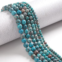 35pcs 10mm Natural Stone Beads American Turquoise Beads Energy Crystal Healing Power Gemstone for Jewelry Making, DIY Bracelet Necklace