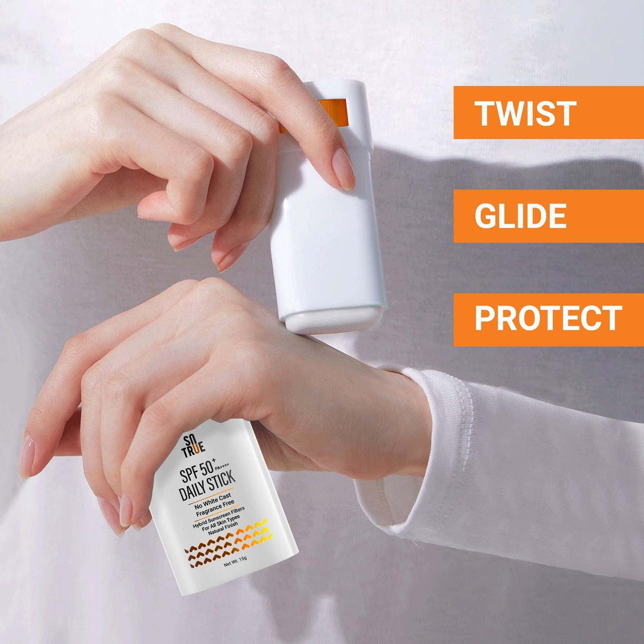 Sotrue SPF 50+ Daily Sunscreen Stick | Lightweight, Water Resistant | No White Cast | Broad Spectrum PA++++ | Non Sticky With Dewy Finish | Mess Free Sun Protection | Suitable for Face & Body 15g