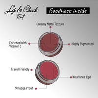 Seven Seas Lips & Cheek Tint Combo Pack of 2 | Matte Natural Blush for Women | Lip Tint with Vitamin E | Nourishing Cheek Tint (Copper Rust, Hippie Pink)