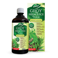 Dabur Giloy Neem Tulsi Juice - 1L | Benefit of 3-in-1 Immunity Boosters| With Power of Giloy, Neem and Tulsi | Pure, Natural and 100% Ayurvedic Juice