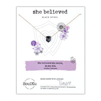 SoulKu Empowering Necklace, Empowering Jewelry With Healing Crystal, Inspirational Necklace For Strong Women, Mom & Sister, 16