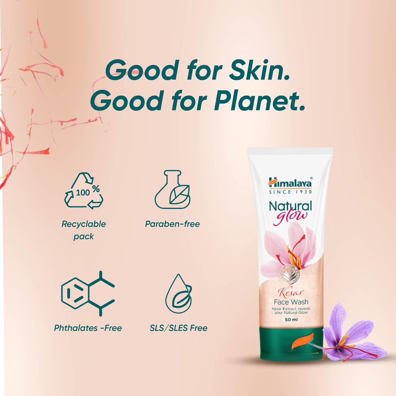 Himalaya Herbals Fairness Kesar Face Wash, 50ml