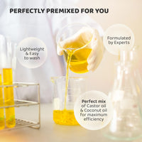 Rey Naturals Premixed cold-pressed Castor Plus Coconut Hair oil | Adds Incredible Shine And Strength To Hair | Moisturize Dry Hair, Scalp & Skin | Suitable for Men & Women 200 ml