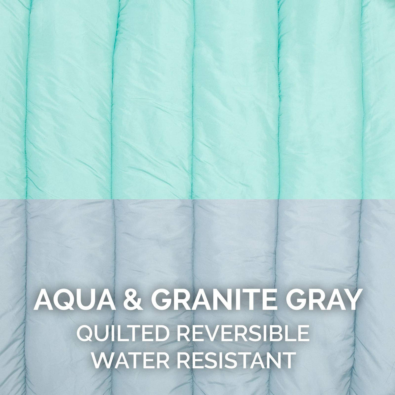 Furhaven Outdoor Travel Dog Bed for Large/Medium Dogs w/ Carry Bag, Washable & Foldable, Great for Crates & Kennels - Trail Pup Travel Pillow Mat w/ Stuff Sack Bag - Aqua/Granite Gray, Large