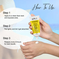 Globus Naturals Sunscreen with Ultra Sheen Defense, SPF 50 PA+++, UVA & UVB Protection, Lightweight & Non-greesy Formula, Normal to Oily Skin, 50 gm (Pack of 1)
