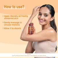 PureSense Macadamia Deep Moisturising Body Oil for All Skin Types with Rich Almond Oil & Rose Petals, Nourishes Skin, Relaxes Senses, Sulphate & Paraben Free, 100 ml